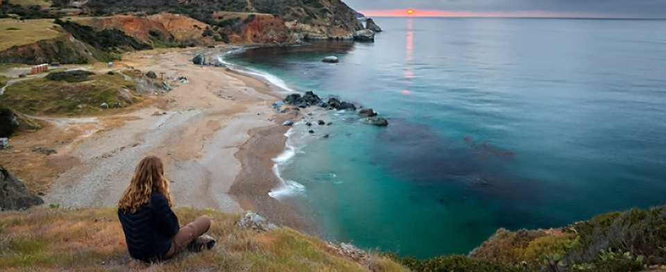 Parsons Landing at Sunset Catalina Island